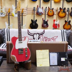 Fender Custom Shop 1962 Telecaster Custom Rosewood Slab Board Hand-Wound Pickups Heavy Relic Fiesta Red - Image 6