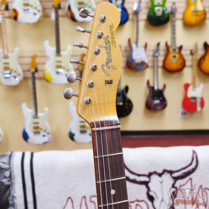 Fender Custom Shop 1962 Telecaster Custom Rosewood Slab Board Hand-Wound Pickups Heavy Relic Fiesta Red - Image 7