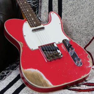 Fender Custom Shop 1962 Telecaster Custom Rosewood Slab Board Hand-Wound Pickups Heavy Relic Fiesta Red - Image 8