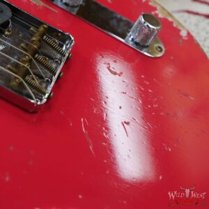 Fender Custom Shop 1962 Telecaster Custom Rosewood Slab Board Hand-Wound Pickups Heavy Relic Fiesta Red - Image 9