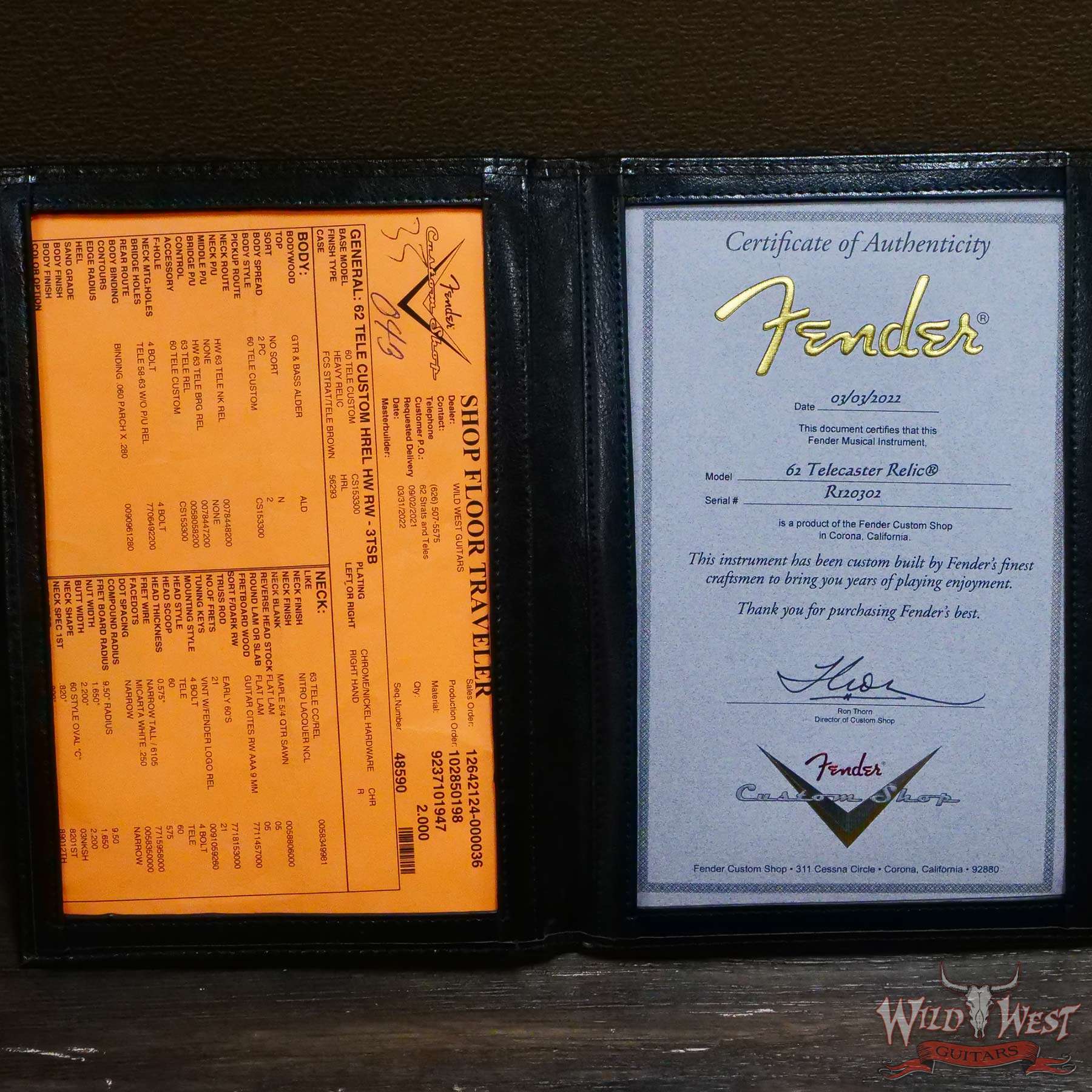 fendercs-r120302-d8__wwg.jpg Fender Custom Shop 1962 Telecaster Custom Rosewood Slab Board Hand-Wound Pickups Heavy Relic 3 Tone Sunburst - Image 13