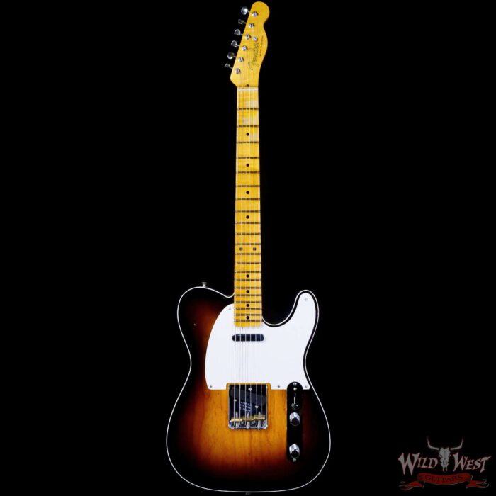 Fender Custom Shop Limited Edition 50’s Telecaster Flame Maple Neck Hand-Wound Journeyman Relic 2 Tone Sunburst - Image 3