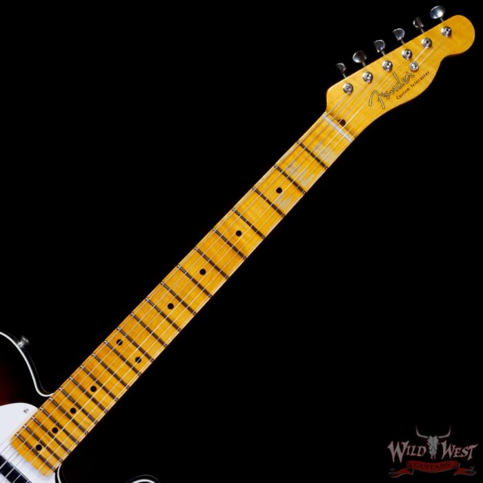 Fender Custom Shop Limited Edition 50’s Telecaster Flame Maple Neck Hand-Wound Journeyman Relic 2 Tone Sunburst - Image 4