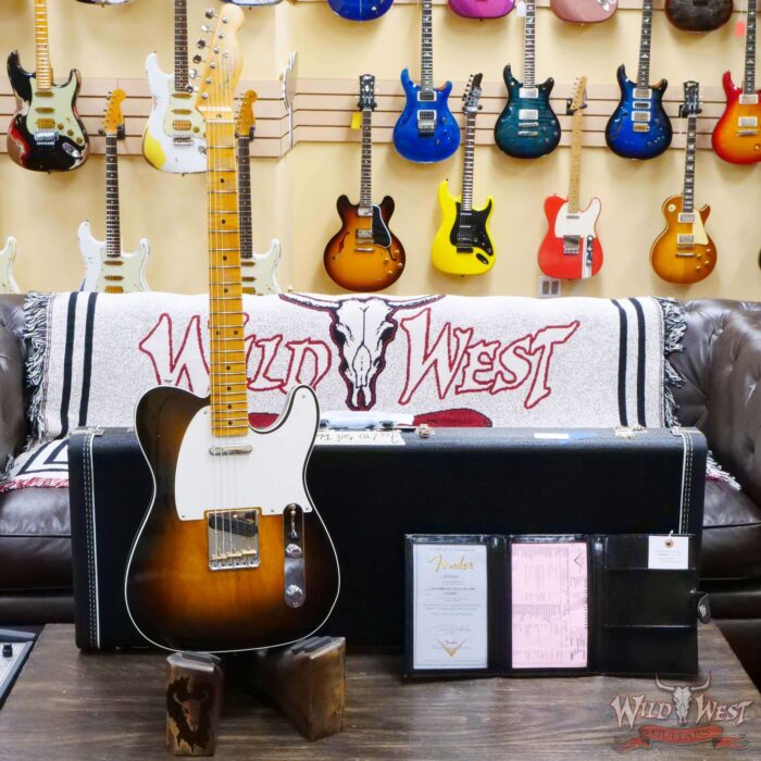 Fender Custom Shop Limited Edition 50’s Telecaster Flame Maple Neck Hand-Wound Journeyman Relic 2 Tone Sunburst - Image 6