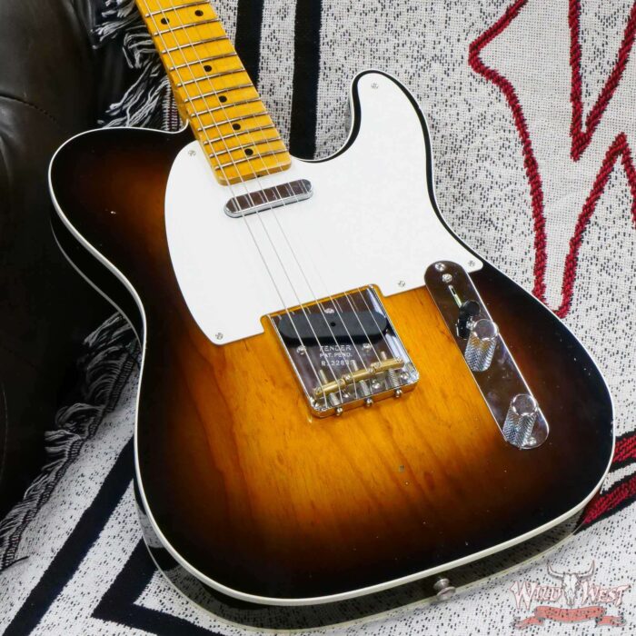 Fender Custom Shop Limited Edition 50’s Telecaster Flame Maple Neck Hand-Wound Journeyman Relic 2 Tone Sunburst - Image 8
