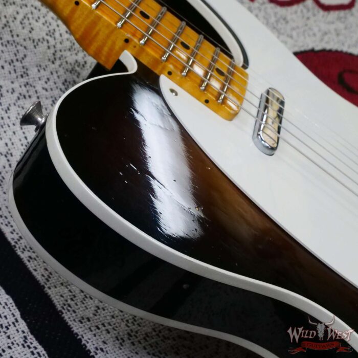 Fender Custom Shop Limited Edition 50’s Telecaster Flame Maple Neck Hand-Wound Journeyman Relic 2 Tone Sunburst - Image 9
