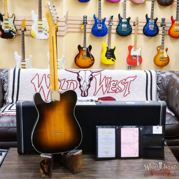 Fender Custom Shop Limited Edition 50’s Telecaster Flame Maple Neck Hand-Wound Journeyman Relic 2 Tone Sunburst - Image 10