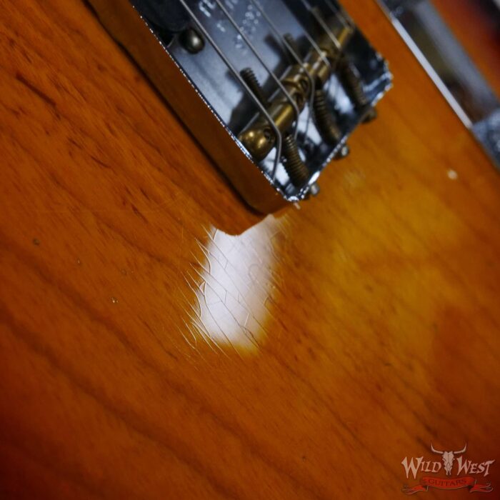 Fender Custom Shop Limited Edition 50s Twisted Telecaster Custom Flame Maple Neck Journeyman Relic Chocolate 3-Color Sunburst - Image 9