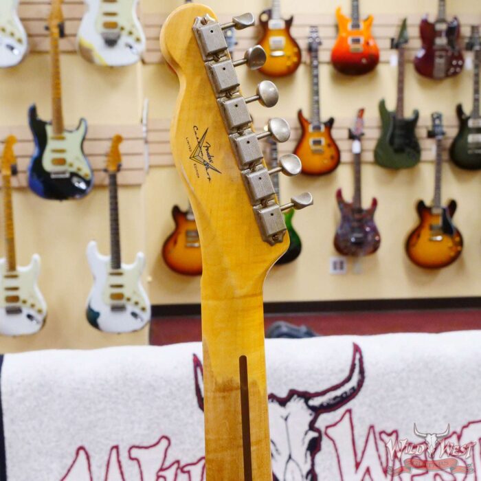 Fender Custom Shop Limited Edition 50s Twisted Telecaster Custom Flame Maple Neck Journeyman Relic Chocolate 3-Color Sunburst - Image 11
