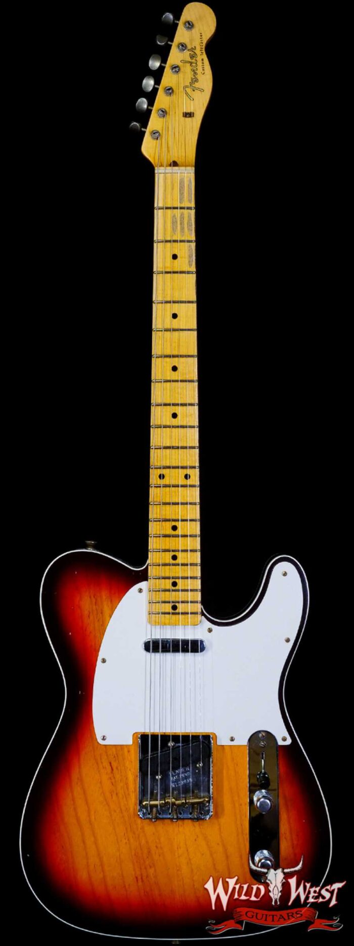 Fender Custom Shop Limited Edition 50s Twisted Telecaster Custom Flame Maple Neck Journeyman Relic Chocolate 3-Color Sunburst - Image 1