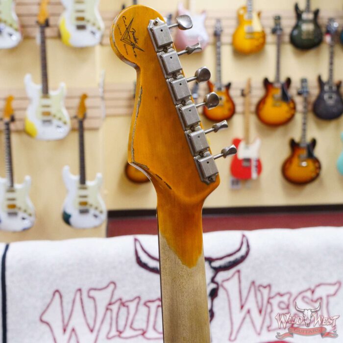 Fender Custom Shop Wild West Black Lightning 2.0 Stratocaster HSS Rosewood Board 22 Frets Heavy Relic 3 Tone Sunburst - Image 11