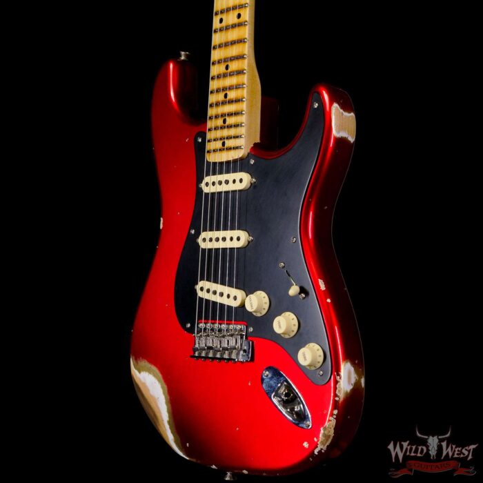 Fender Custom Shop 1959 Stratocaster Maple Neck Relic Candy Apple Red - Image 2