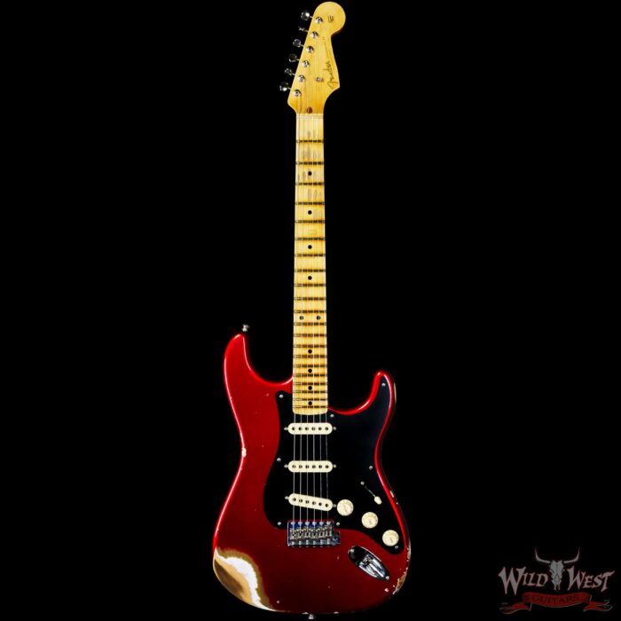 Fender Custom Shop 1959 Stratocaster Maple Neck Relic Candy Apple Red - Image 3