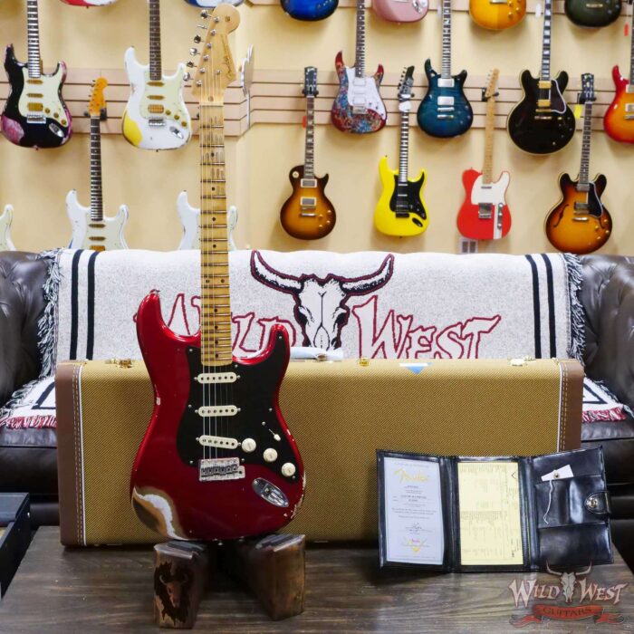 Fender Custom Shop 1959 Stratocaster Maple Neck Relic Candy Apple Red - Image 6