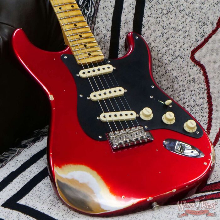 Fender Custom Shop 1959 Stratocaster Maple Neck Relic Candy Apple Red - Image 8