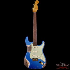 Fender Custom Shop Wild West Guitars 25th Anniversary 1960 Stratocaster Madagascar Rosewood Fretboard Heavy Relic Lake Placid Blue 7.35 LBS - Image 3