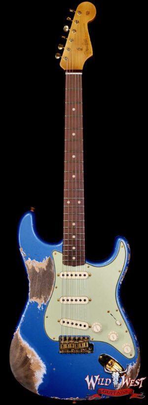 Fender Custom Shop Wild West Guitars 25th Anniversary 1960 Stratocaster Madagascar Rosewood Fretboard Heavy Relic Lake Placid Blue 7.35 LBS