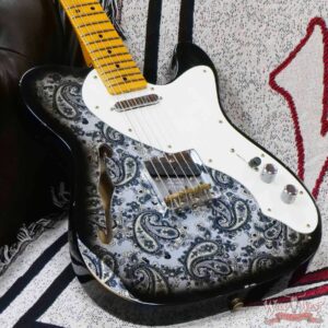 Fender Custom Shop 50s Thinline Telecaster Hand-Wound Pickups Maple Neck Relic Black Paisley - Image 8