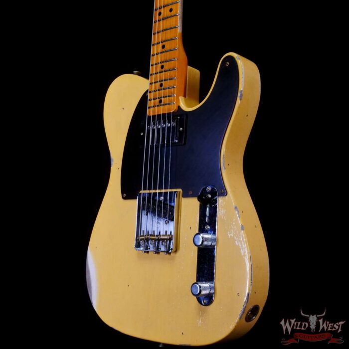 Fender Custom Shop Limited Edition 1951 Telecaster HS Relic Aged Nocaster Blonde 7.10 LBS - Image 2