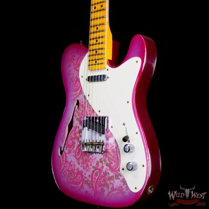 Fender Custom Shop Limited Edition 50’s Thinline Telecaster Relic Pink Paisley 6.20 LBS - Image 2