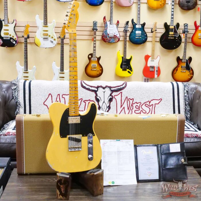 Fender Custom Shop Limited Edition 1951 Telecaster HS Relic Aged Nocaster Blonde 6.85 LBS - Image 6