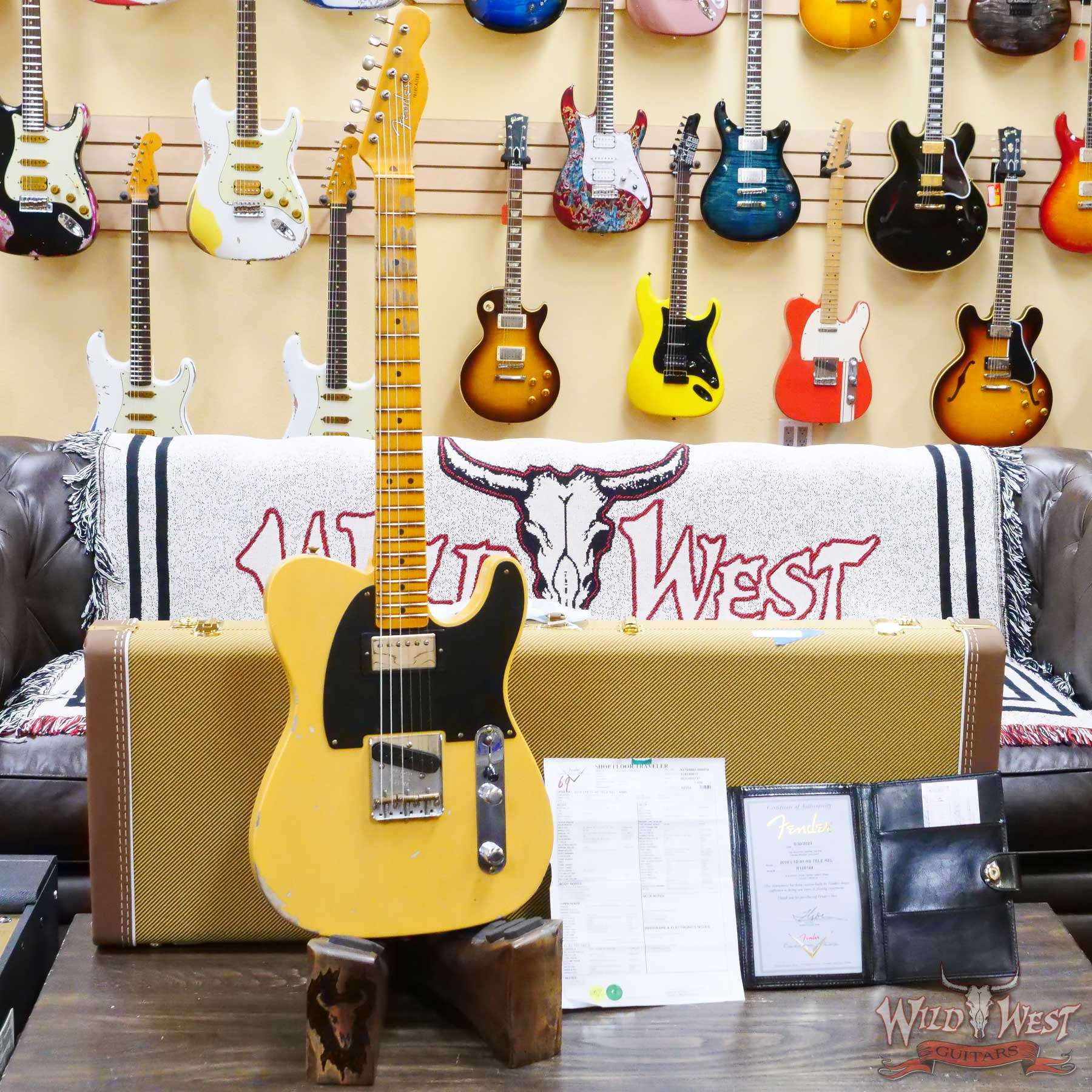 fendercs-r128744-d1__wwg.jpg Fender Custom Shop Limited Edition 1951 Telecaster HS Relic Aged Nocaster Blonde 6.85 LBS - Image 6