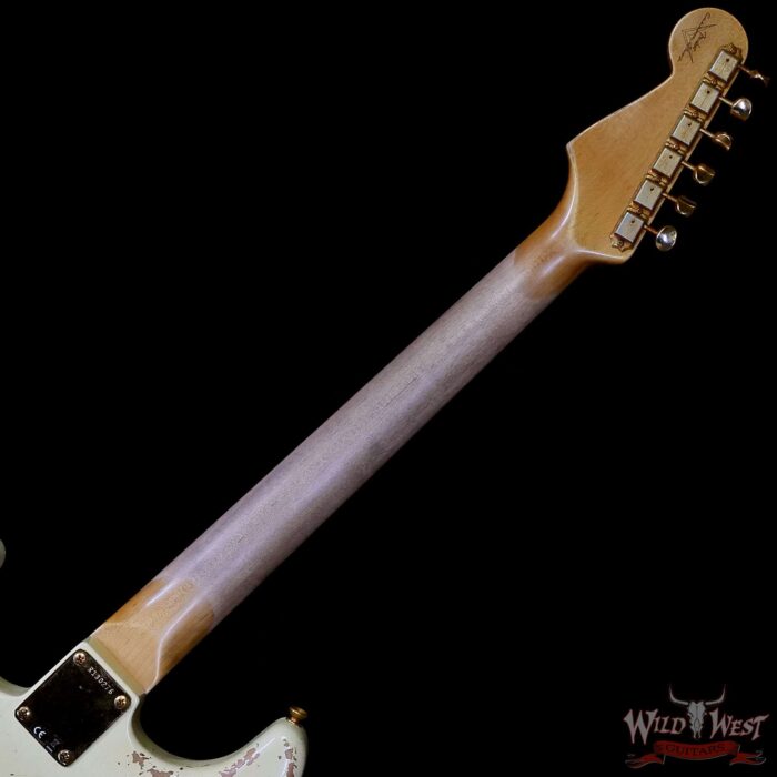 Fender Custom Shop Wild West Guitars 25th Anniversary 1960 Stratocaster Hardtail Madagascar Rosewood Fretboard Heavy Relic Vinatge White 6.95 LBS - Image 5