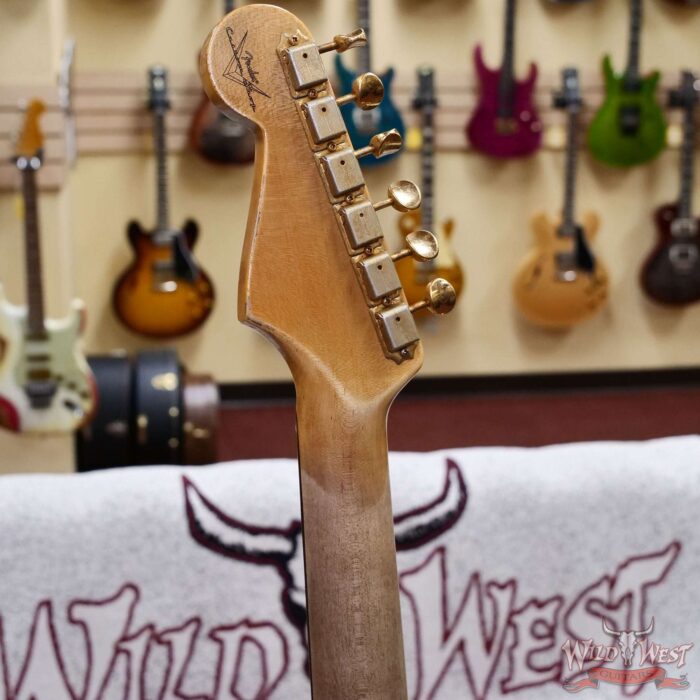 Fender Custom Shop Wild West Guitars 25th Anniversary 1960 Stratocaster Hardtail Madagascar Rosewood Fretboard Heavy Relic Vinatge White 6.95 LBS - Image 11
