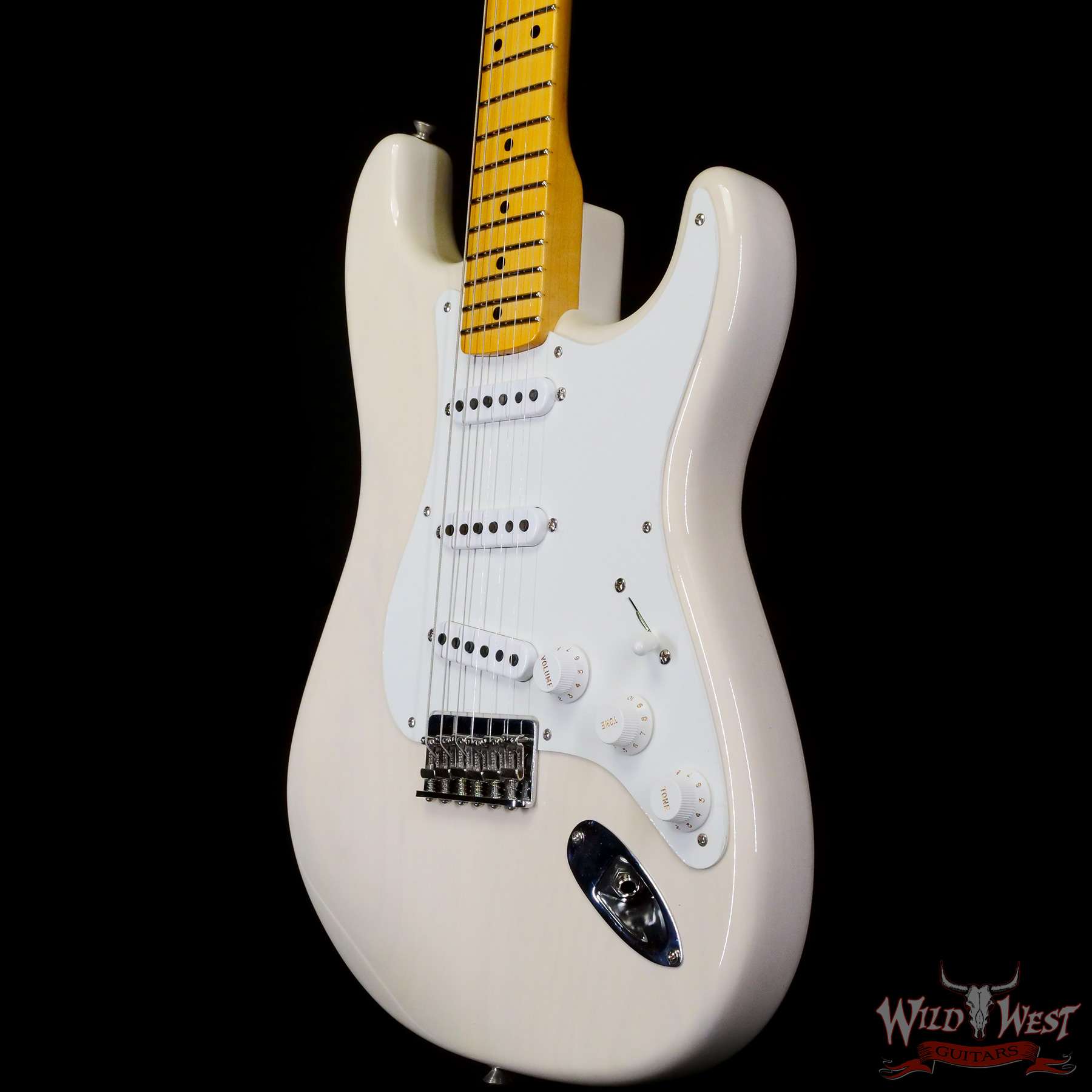 fendercs-r130693-br__wwg.jpg Fender Custom Shop Vintage Custom ‘55 1955 Hardtail Stratocaster Time Capsule Package Aged White Blonde - Image 2