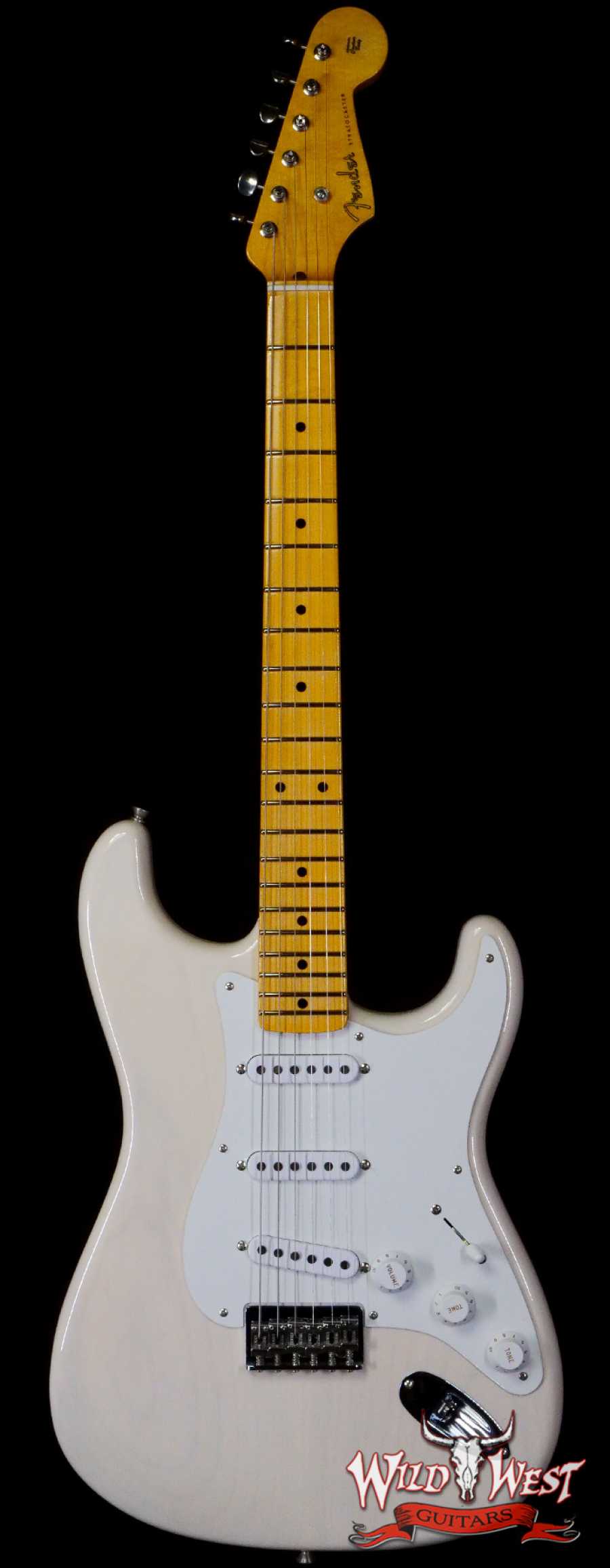 fendercs-r130693-main__wwg_large.jpg Fender Custom Shop Vintage Custom ‘55 1955 Hardtail Stratocaster Time Capsule Package Aged White Blonde - Image 1