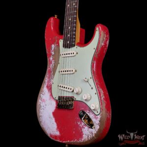 Fender Custom Shop Wild West Guitars 25th Anniversary 1960 Stratocaster Hardtail Madagascar Rosewood Fretboard Heavy Relic Fiesta Red 7.05 LBS - Image 2