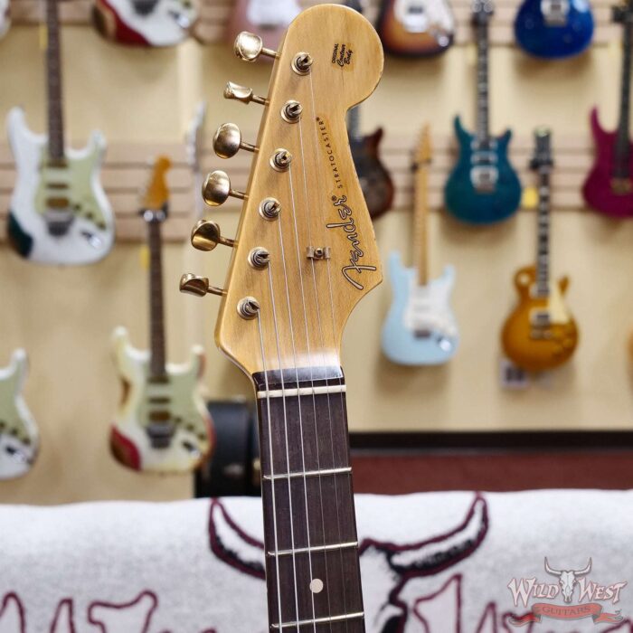 Fender Custom Shop Wild West Guitars 25th Anniversary 1960 Stratocaster Hardtail Madagascar Rosewood Fretboard Heavy Relic Fiesta Red 7.05 LBS - Image 7