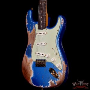Fender Custom Shop Wild West Guitars 25th Anniversary 1960 Stratocaster Hardtail Madagascar Rosewood Fretboard Heavy Relic Lake Placid Blue 7.15 LBS - Image 2