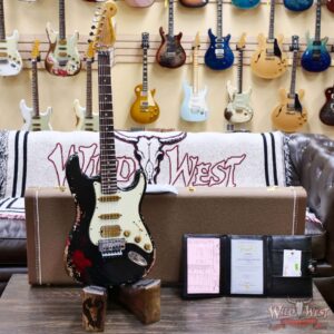 Fender Custom Shop Wild West Black Lightning Stratocaster HSS Floyd Rose Rosewood Board 22 Frets Heavy Relic Candy Apple Red 8.15 LBS - Image 6