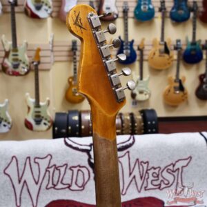 Fender Custom Shop Wild West Black Lightning Stratocaster HSS Floyd Rose Rosewood Board 22 Frets Heavy Relic Candy Apple Red 8.15 LBS - Image 11