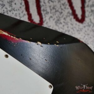 Fender Custom Shop Wild West Black Lightning Stratocaster HSS Floyd Rose Rosewood Board 22 Frets Heavy Relic Candy Apple Red 8.15 LBS - Image 13