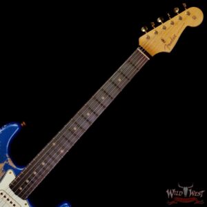 Fender Custom Shop Wild West Guitars 25th Anniversary 1960 Stratocaster Hardtail Madagascar Rosewood Fretboard Heavy Relic Lake Placid Blue 7.15 lbs - Image 4