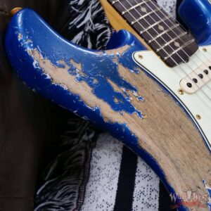 Fender Custom Shop Wild West Guitars 25th Anniversary 1960 Stratocaster Hardtail Madagascar Rosewood Fretboard Heavy Relic Lake Placid Blue 7.15 lbs - Image 9
