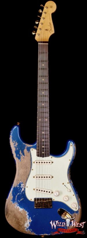 Fender Custom Shop Wild West Guitars 25th Anniversary 1960 Stratocaster Hardtail Madagascar Rosewood Fretboard Heavy Relic Lake Placid Blue 7.15 lbs