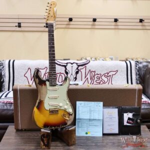 Fender Custom Shop Wild West Guitars 25th Anniversary 1960 Stratocaster Hardtail Madagascar Rosewood Fingerboard Heavy Relic 3 Tone Sunburst 7.10 LBS - Image 6