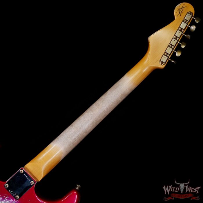 Fender Custom Shop Wild West Pink Lightning Stratocaster HSS Floyd Rose Maple Board 22 Frets Heavy Relic Lipstick Pink Metallic 8.05 LBS - Image 5