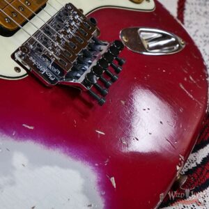 Fender Custom Shop Wild West Pink Lightning Stratocaster HSS Floyd Rose Maple Board 22 Frets Heavy Relic Lipstick Pink Metallic 8.05 LBS - Image 10