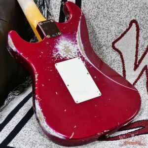 Fender Custom Shop Wild West Pink Lightning Stratocaster HSS Floyd Rose Maple Board 22 Frets Heavy Relic Lipstick Pink Metallic 8.05 LBS - Image 13
