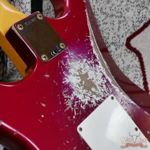 Fender Custom Shop Wild West Pink Lightning Stratocaster HSS Floyd Rose Maple Board 22 Frets Heavy Relic Lipstick Pink Metallic 8.05 LBS - Image 14