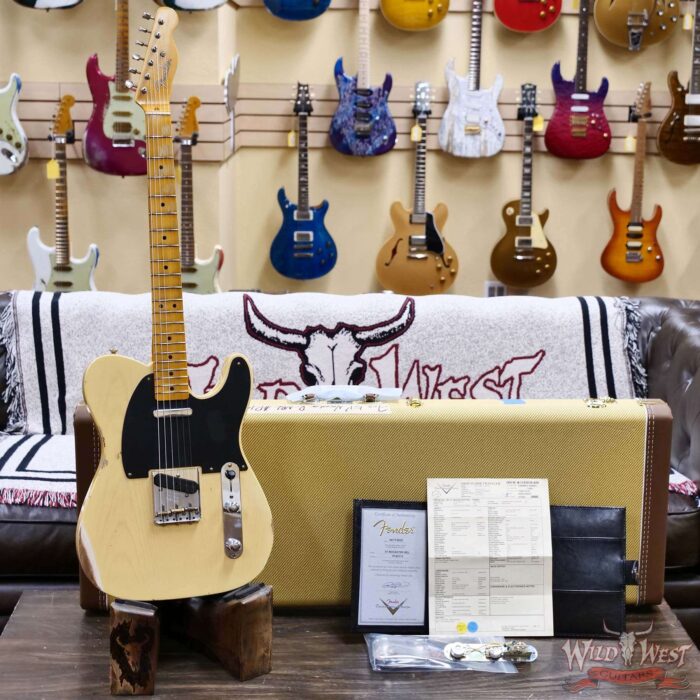 Fender Custom Shop 1951 Nocaster Ash Body Maple Neck Relic Faded Aged Nocaster Blonde 6.75 LBS - Image 6