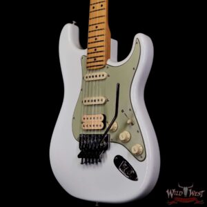 Fender Custom Shop Wild West White Lightning Stratocaster Floyd Rose HSS Maple Neck Matching Color Large Headstock 22 Frets NOS Olympic White 8.15 LBS - Image 2