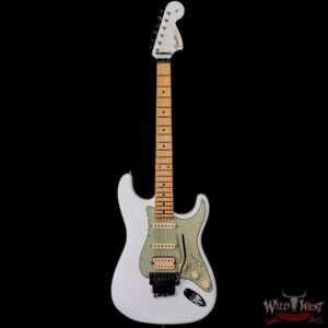 Fender Custom Shop Wild West White Lightning Stratocaster Floyd Rose HSS Maple Neck Matching Color Large Headstock 22 Frets NOS Olympic White 8.15 LBS - Image 3