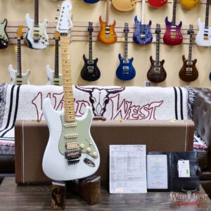 Fender Custom Shop Wild West White Lightning Stratocaster Floyd Rose HSS Maple Neck Matching Color Large Headstock 22 Frets NOS Olympic White 8.15 LBS - Image 6