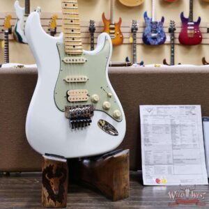 Fender Custom Shop Wild West White Lightning Stratocaster Floyd Rose HSS Maple Neck Matching Color Large Headstock 22 Frets NOS Olympic White 8.15 LBS - Image 8