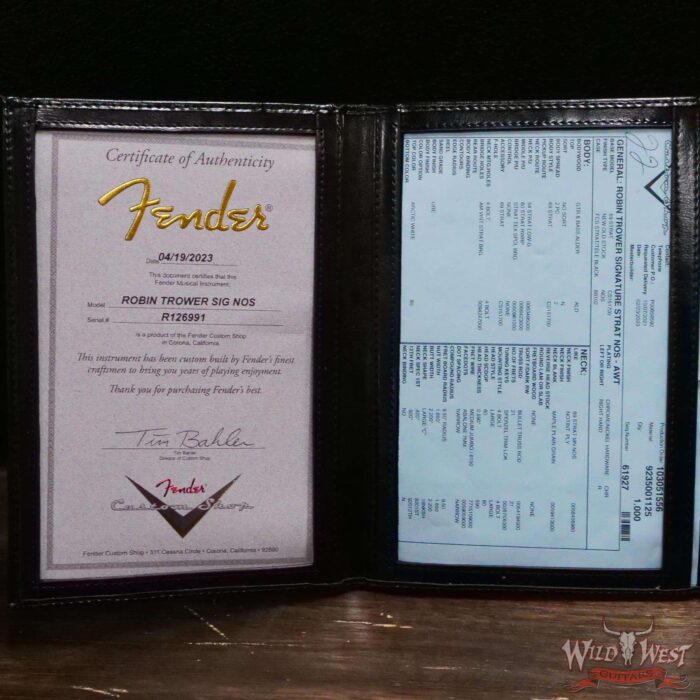 Fender Custom Shop Robin Trower Signature Stratocaster Maple Fingerboard Arctic White - Image 12